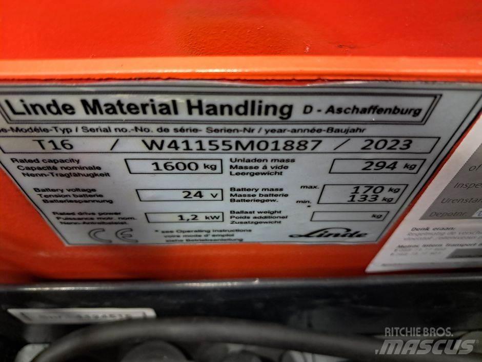 Linde T16 Transpalette accompagnant