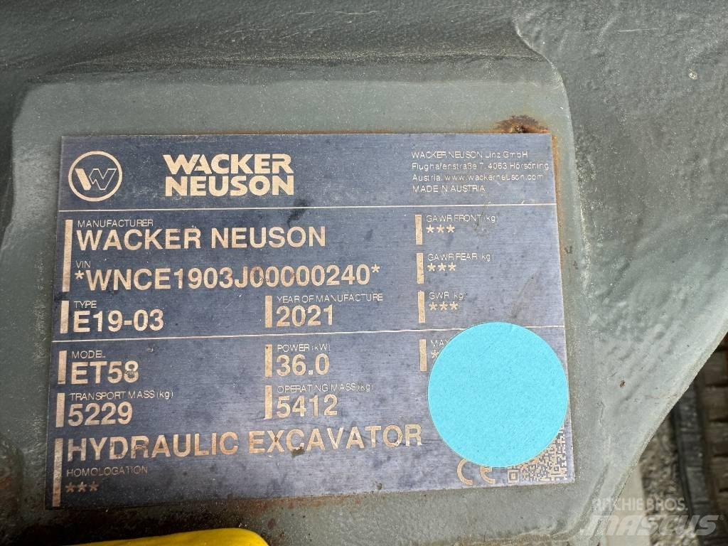 Wacker Neuson ET58 Pelle sur chenilles