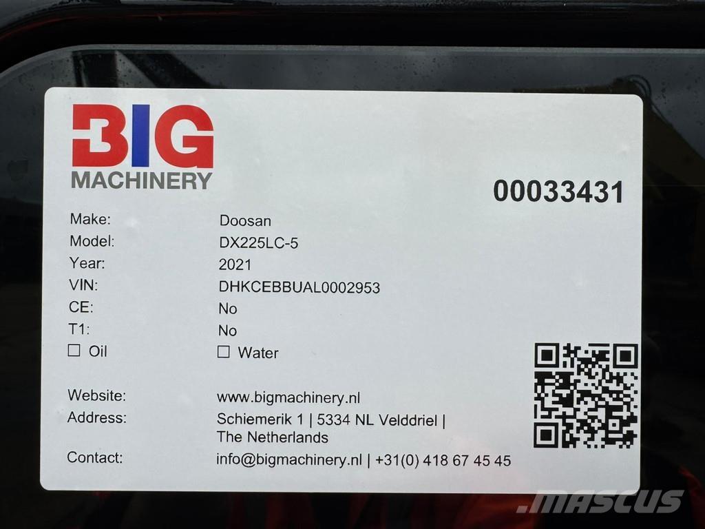 Doosan DX225LC-5 Pelle sur chenilles