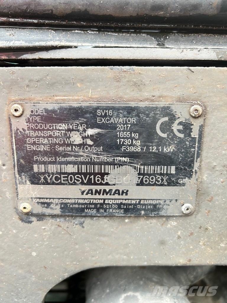 Yanmar SV 16 Mini pelle < 7t