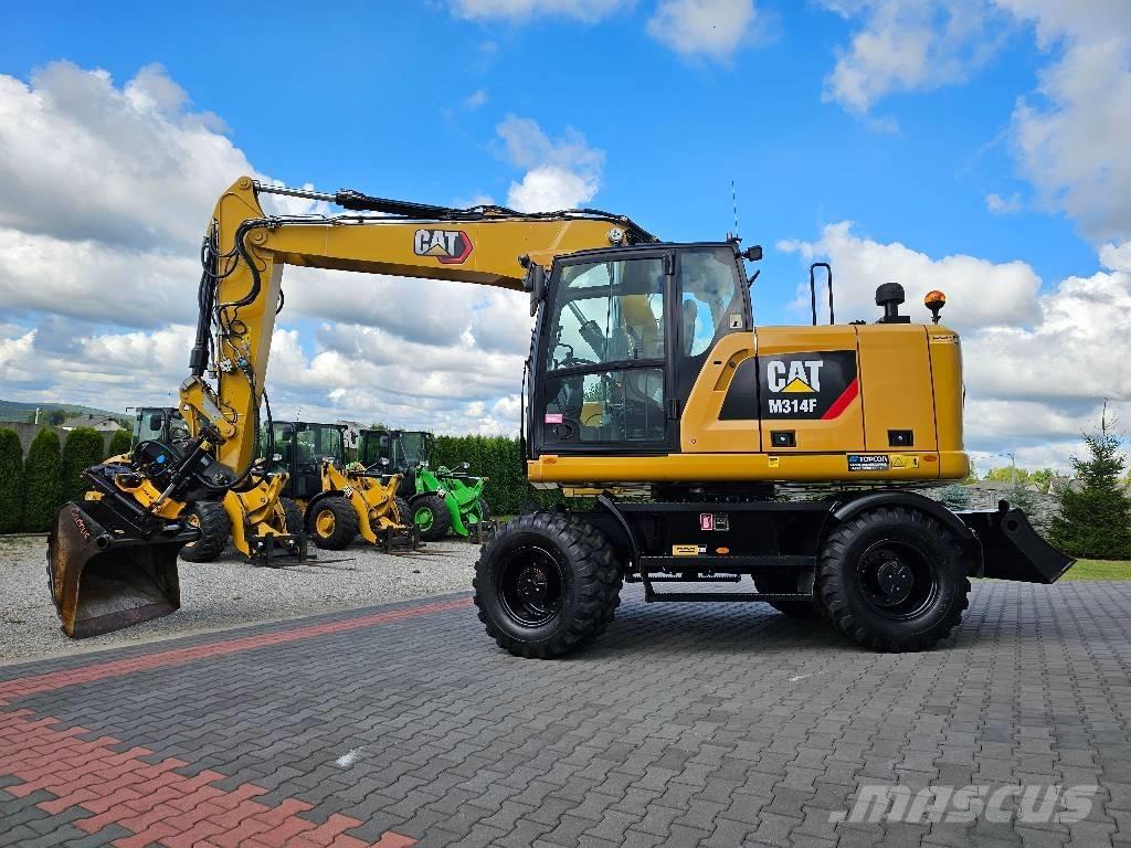 CAT M 314 F Pelle sur pneus