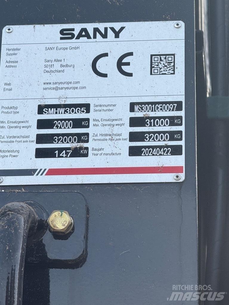 Sany SMHW 30 G5 Pelle à déchets