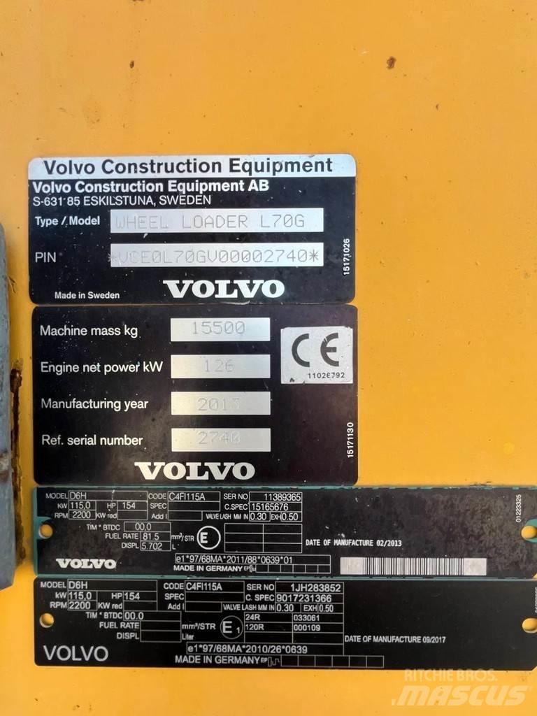 Volvo L70G Chargeuse sur pneus