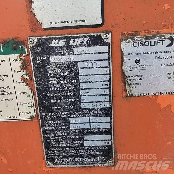 JLG 600AJ Nacelles articulées