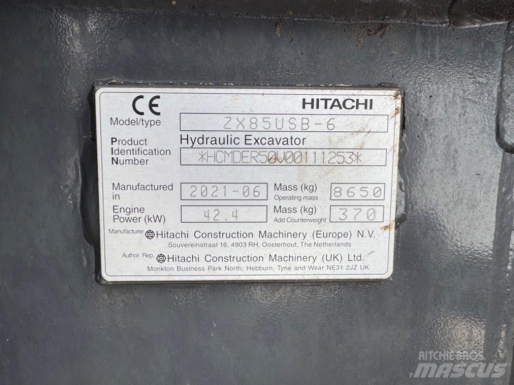 Hitachi ZX 85 US-6 Mini pelle 7t-12t