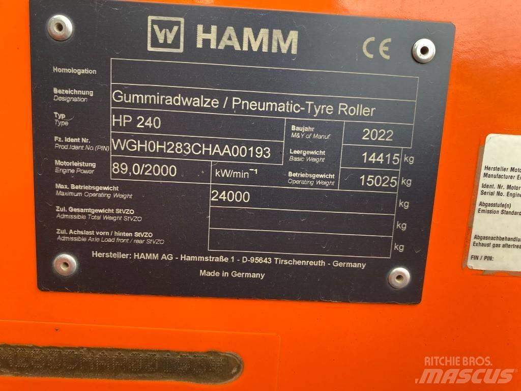 Hamm HP240 Rouleaux tandem