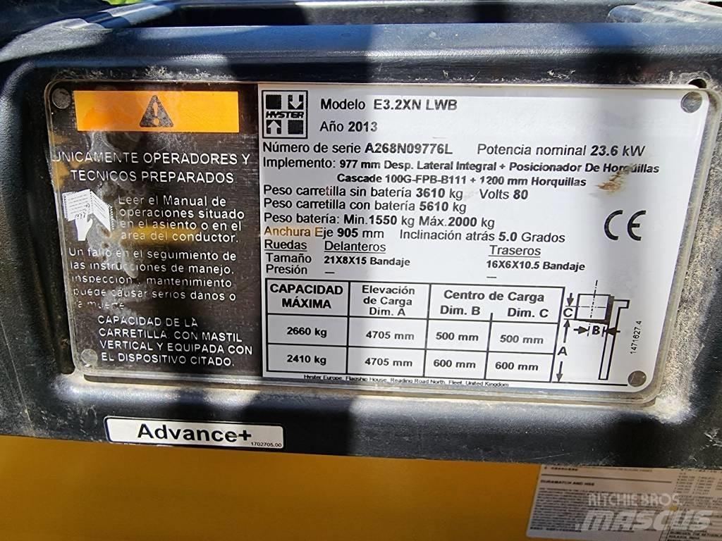 Hyster E 3.20 XN LWB Chariots élévateurs électriques