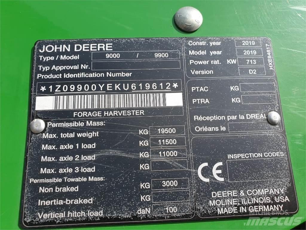John Deere 9900 Ensileuse occasion