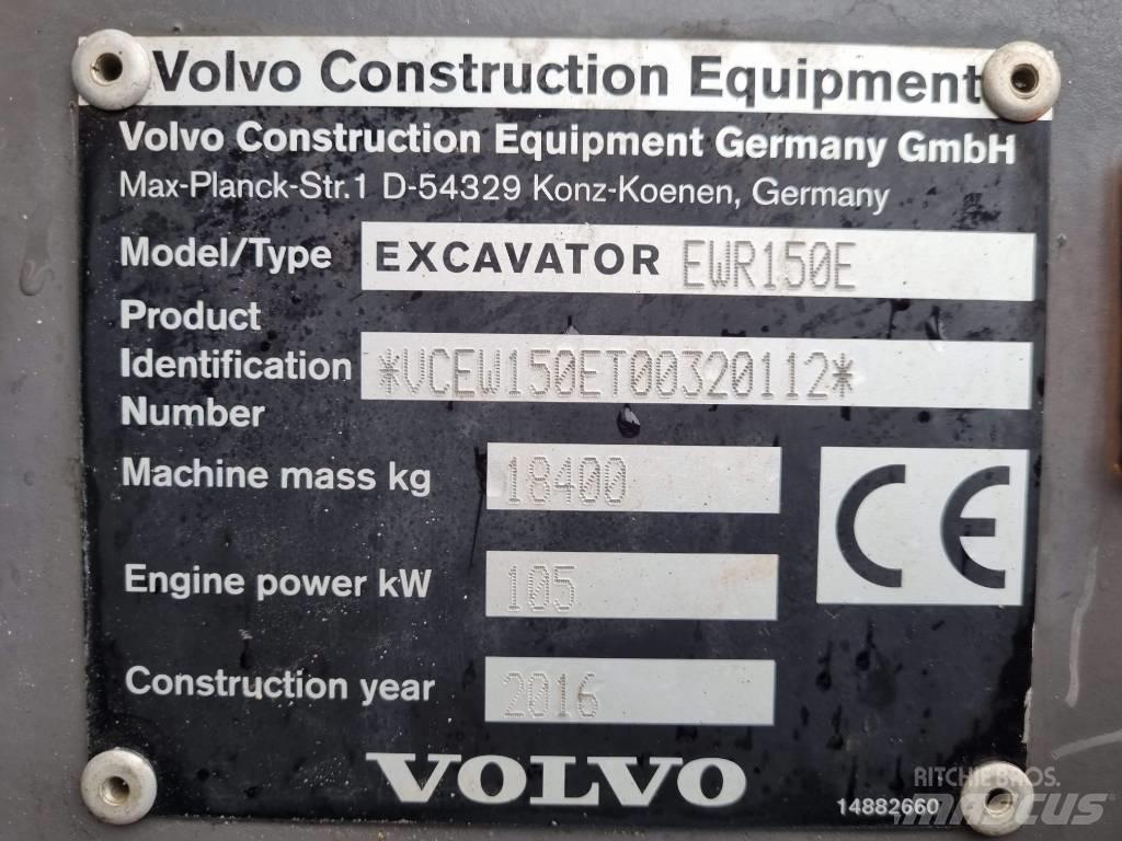 Volvo EWR 150 E Pelle sur pneus
