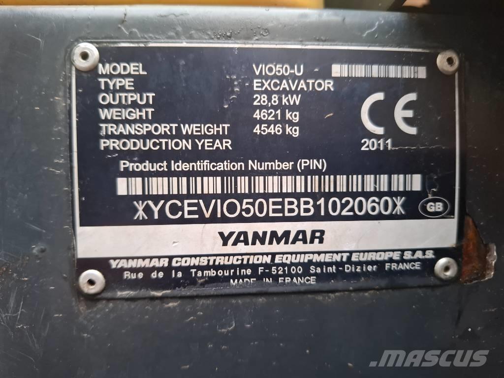 Yanmar VIO50-U Mini pelle < 7t