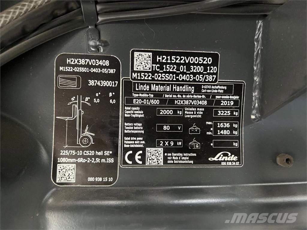 Linde E 20H-01/600 Chariots élévateurs électriques