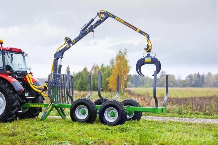 Farma 3,8-6 Remorque forestière avec grue