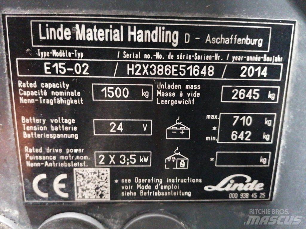 Linde E15-02 Chariots élévateurs électriques