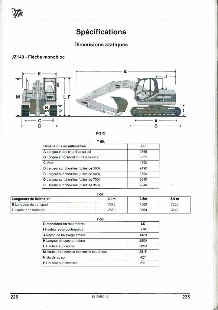 JCB JZ 140 D Pelle sur chenilles