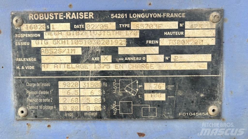 Kaiser TPSL Semi remorque porte engin