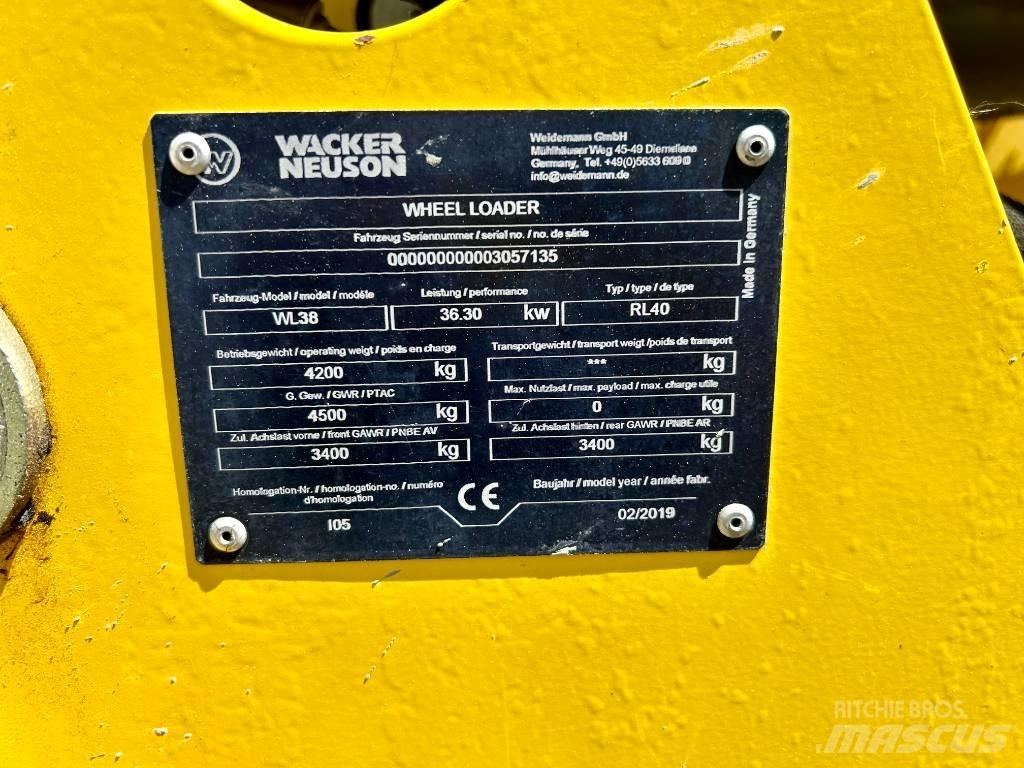 Wacker WL 38 Chargeuse sur pneus