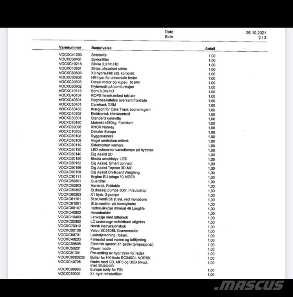 Volvo EC 250 EL Pelle sur chenilles