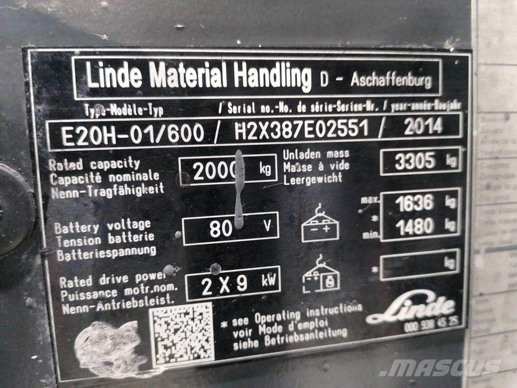 Linde E20H-01/600 Chariots élévateurs électriques