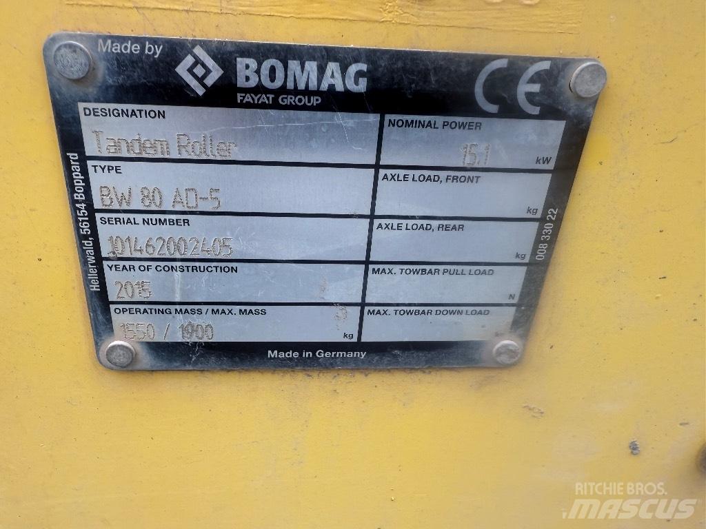 Bomag BW 80 AD-5 Rouleaux tandem