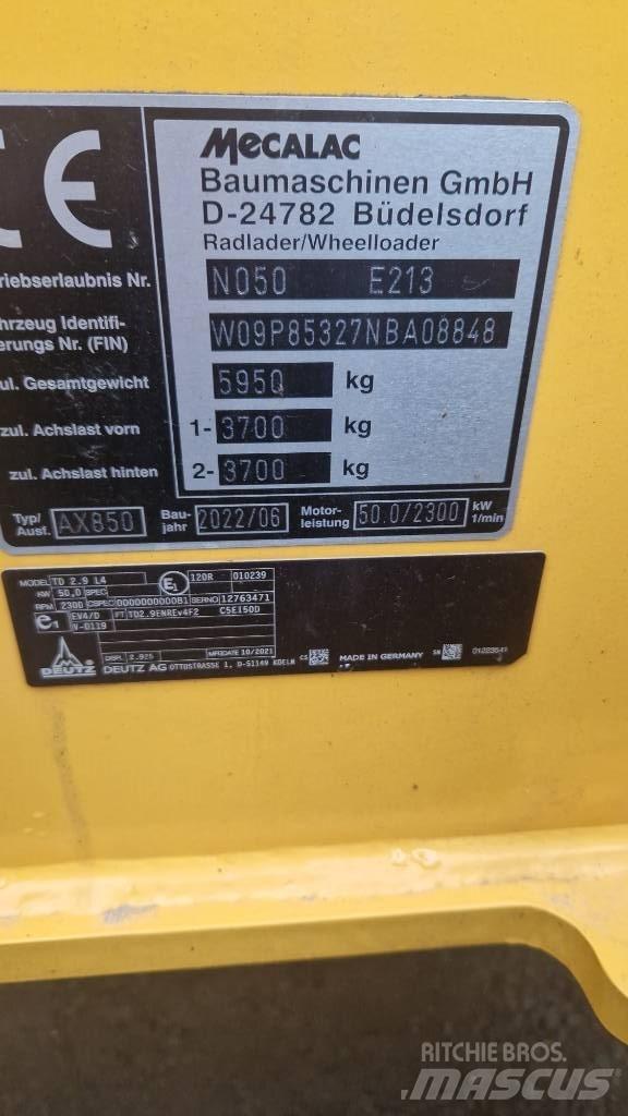 Mecalac AX 850 Chargeuse sur pneus