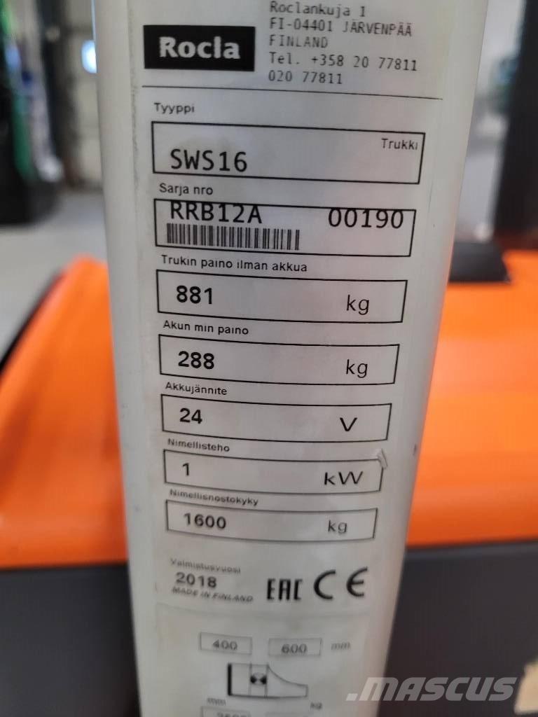 Rocla SWS 16 Gerbeur accompagnant