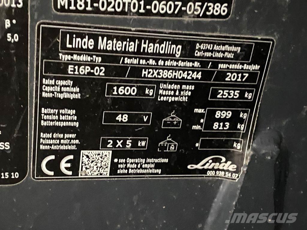 Linde E16P-02 Chariots élévateurs électriques