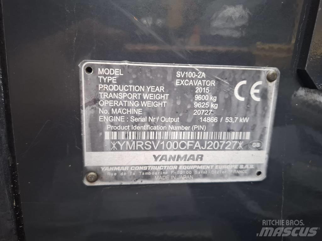 Yanmar SV 100-2A Mini pelle 7t-12t