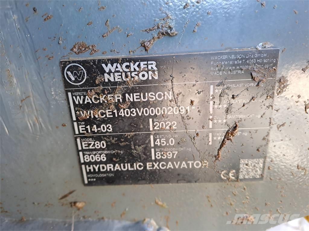 Wacker Neuson EZ80 Pelle sur chenilles