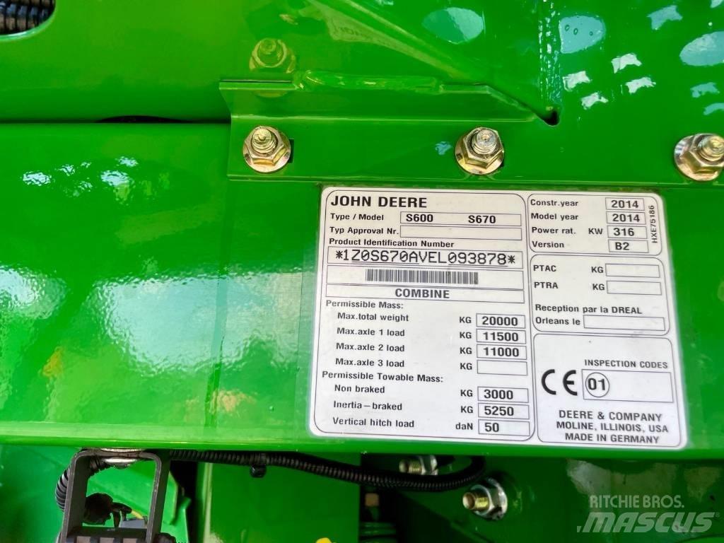 John Deere S 670 i Moissonneuse batteuse