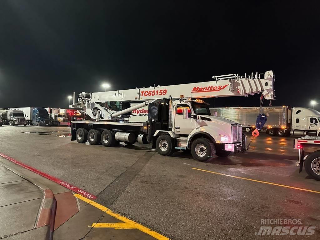 Manitex tc 65159 Camion plateau ridelle avec grue
