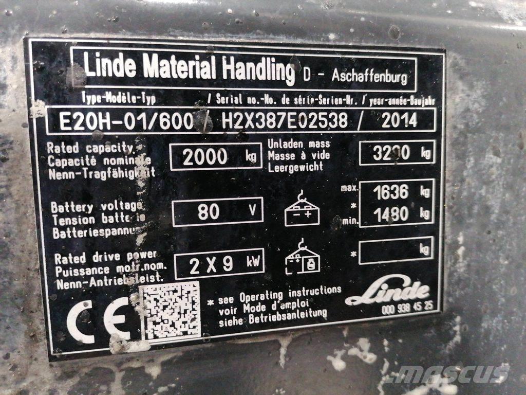 Linde E20H-01/600 Chariots élévateurs électriques
