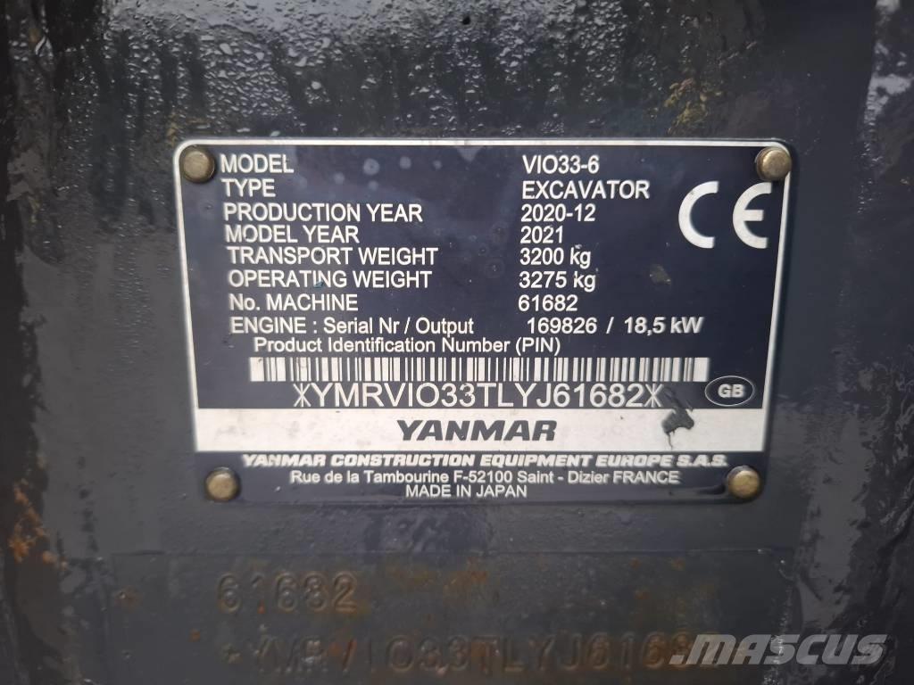 Yanmar Vio 33-6 Mini pelle < 7t