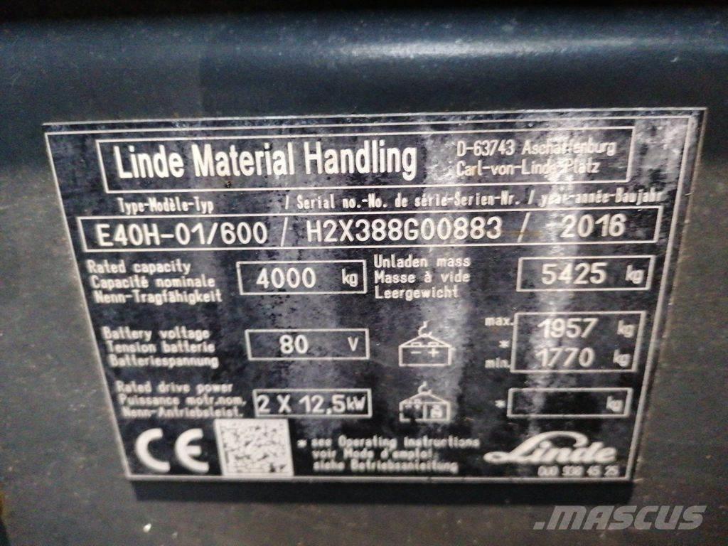 Linde E40H-01/600 Chariots élévateurs électriques