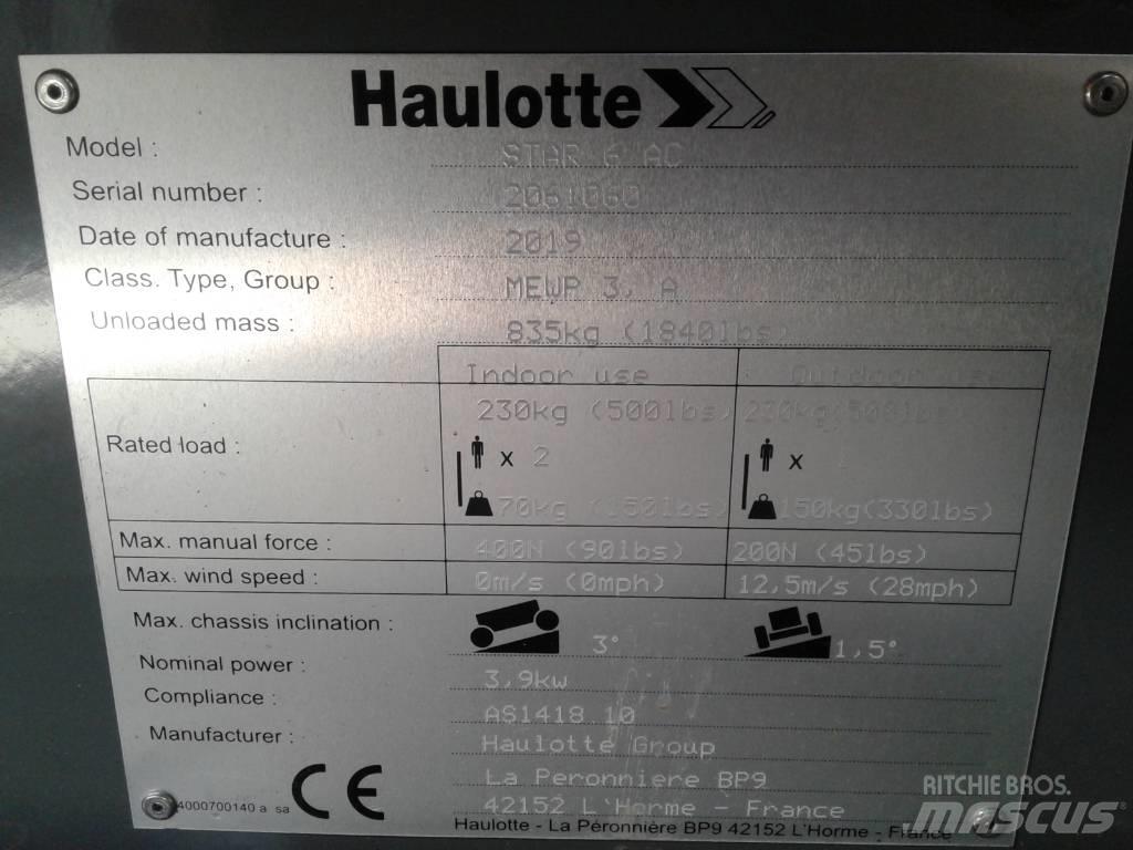 Haulotte Star 6 Mât vertical