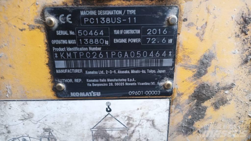 Komatsu PC 138 US Pelle sur chenilles