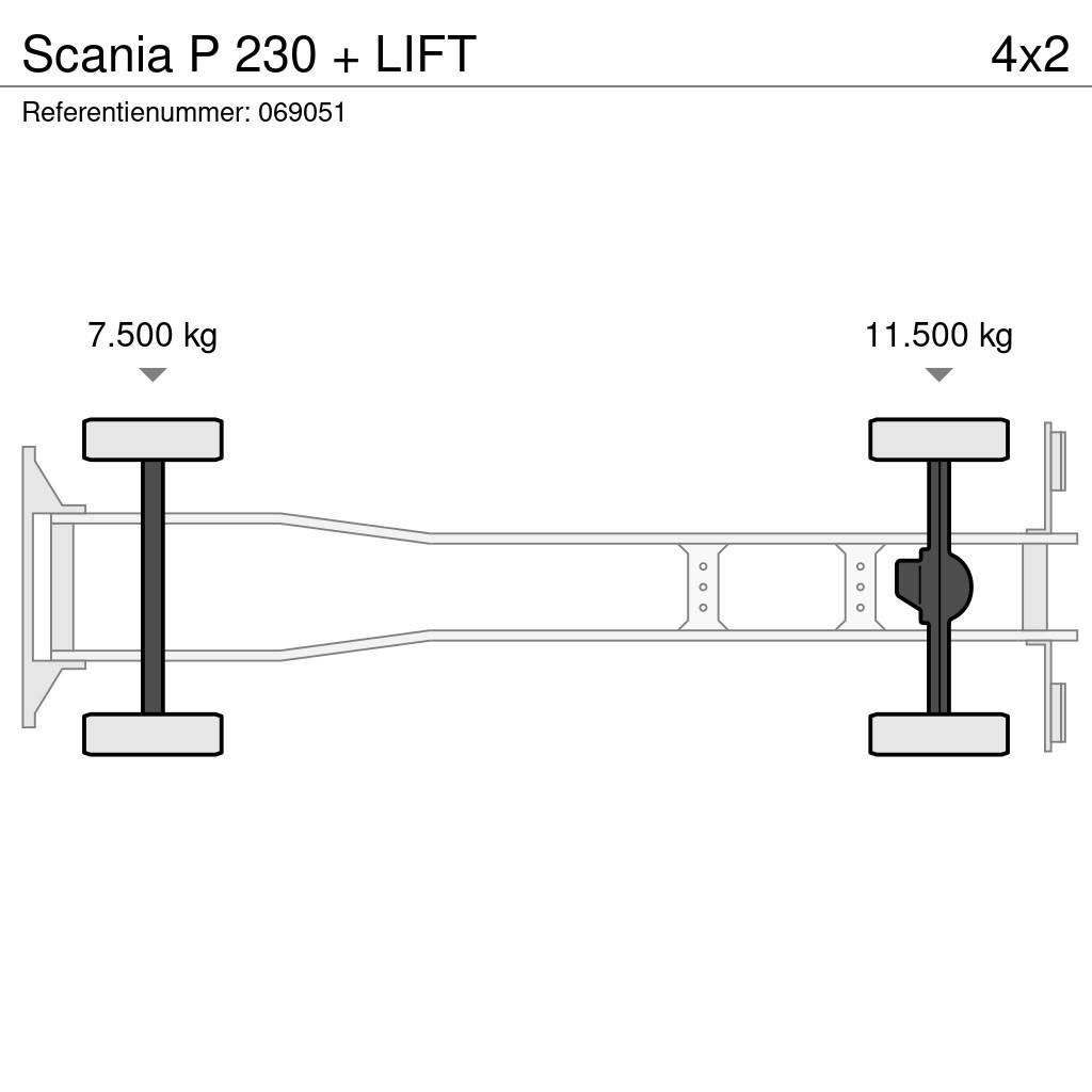 Scania P 230 + LIFT Camion Fourgon