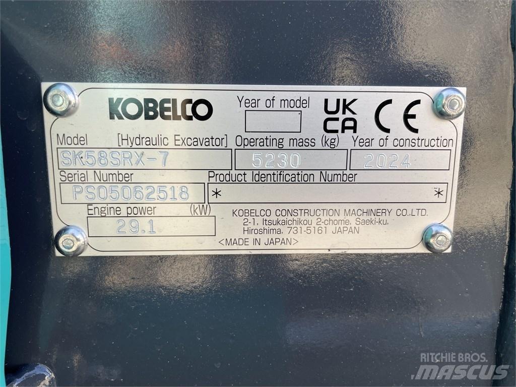 Kobelco SK 58 SRX-7 Mini pelle < 7t