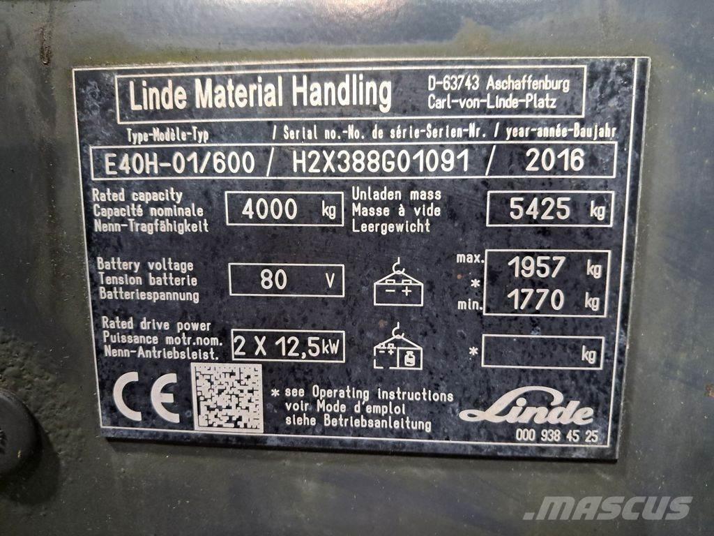 Linde E40H-01/600 Chariots élévateurs électriques