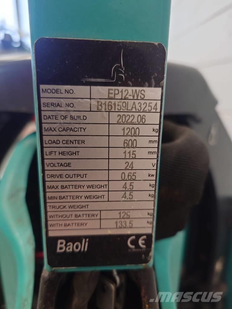 Baoli EP 12 Li-ION Transpalette accompagnant