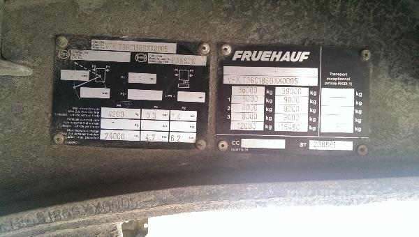Fruehauf T36 Semi remorque à rideaux coulissants (PLSC)