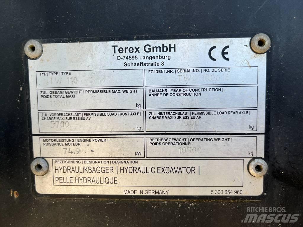 Terex TW 110 Pelle sur pneus
