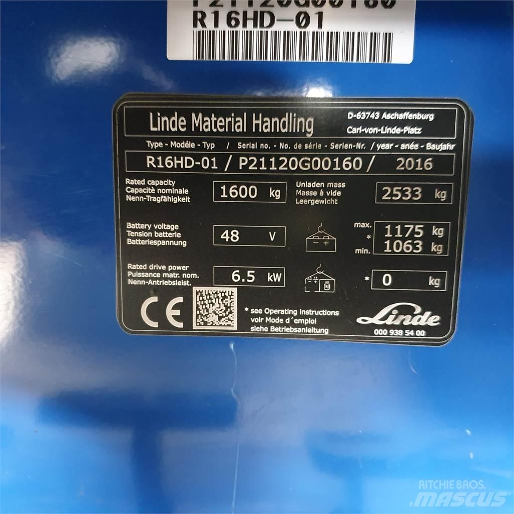 Linde R16HD Chariot à mât rétractable