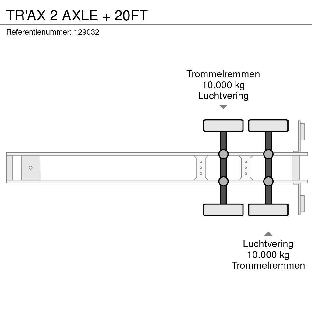  TR'AX 2 AXLE + 20FT Semi remorque porte container