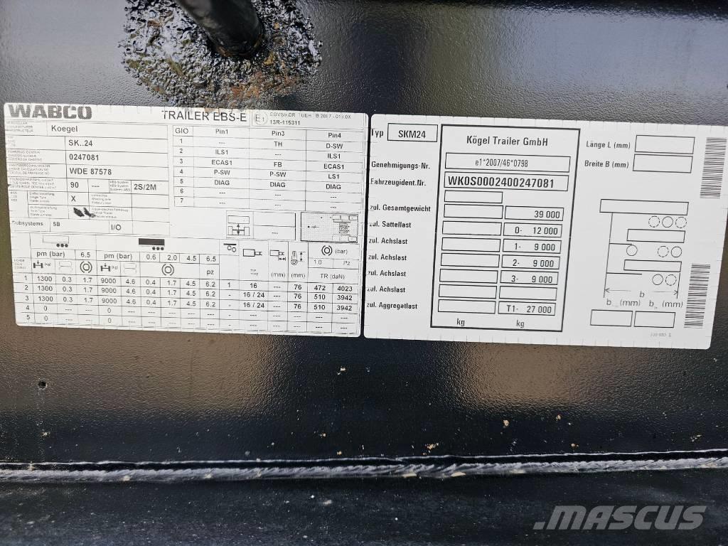 Kögel SKM24 Benne semi remorque