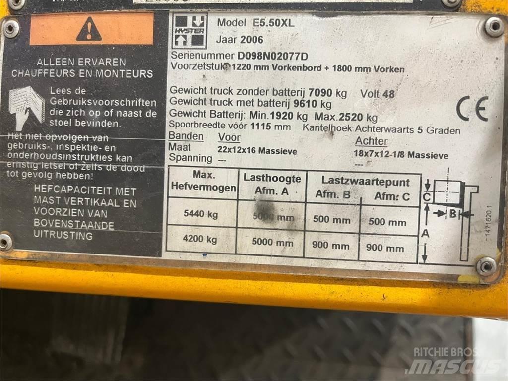 Hyster E5.50XL Chariots élévateurs électriques