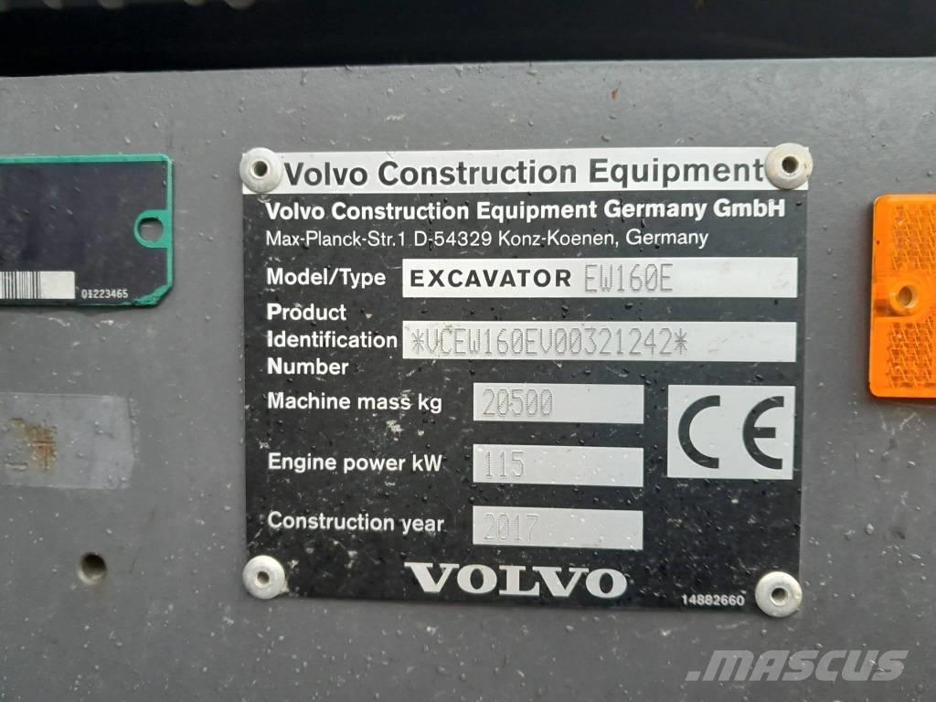Volvo EW 160 E Pelle sur pneus