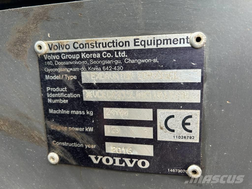 Volvo ECR 235 E L Pelle sur chenilles