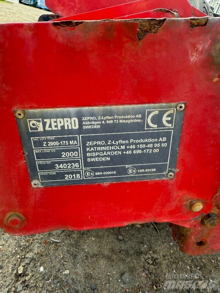 Zepro Bakgavellyft Plateformes