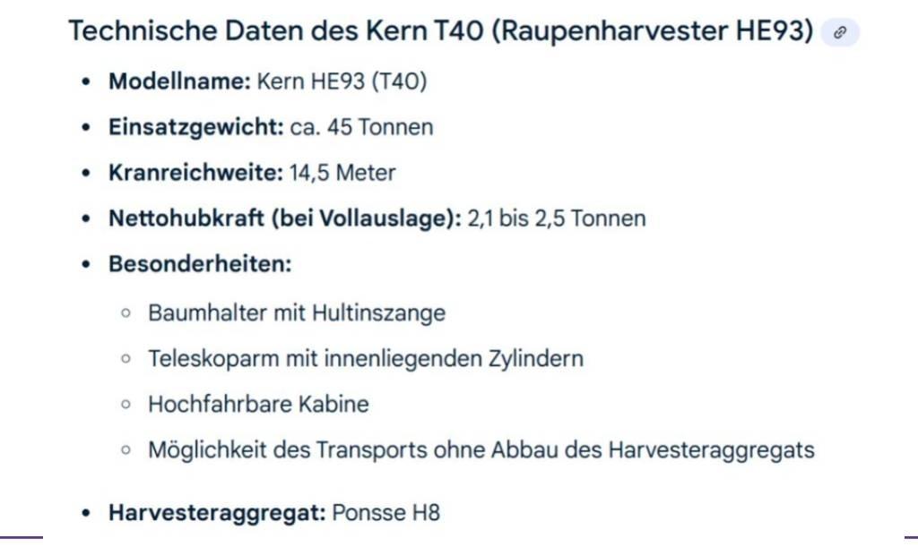 Kern T40 Abatteuse