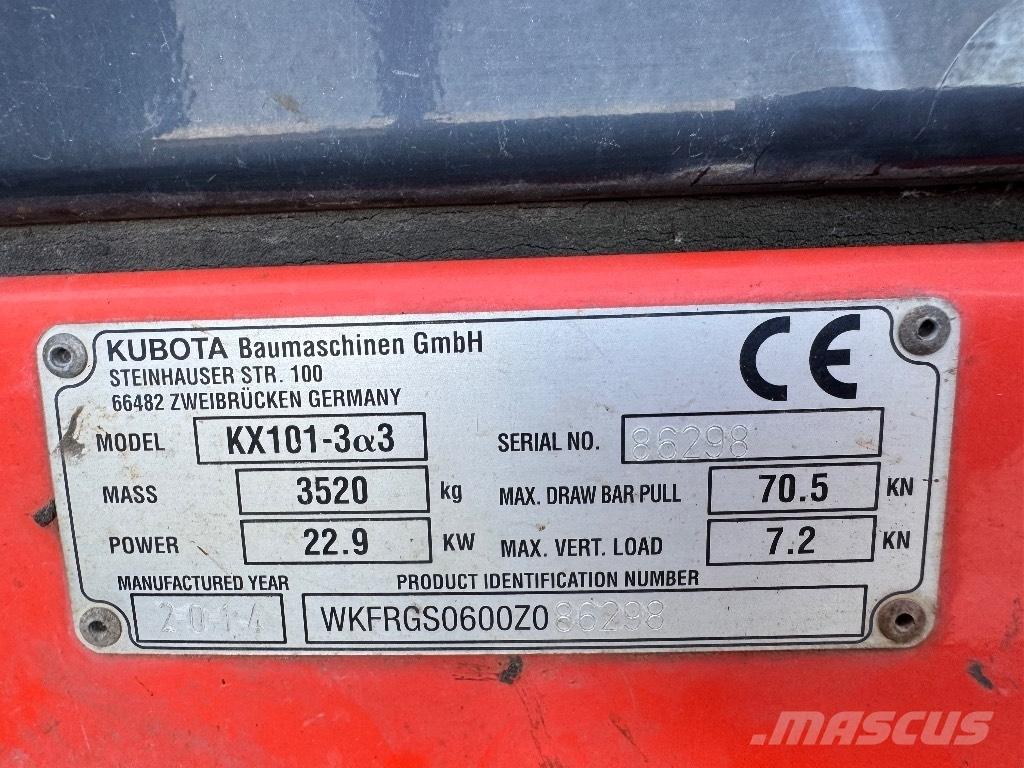 Kubota KX 101-3 A 3 Mini pelle < 7t